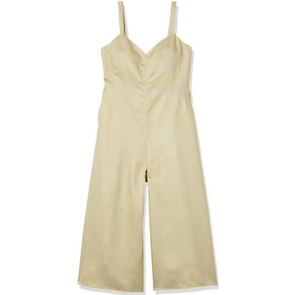 NWT Club Monaco khaki green wide leg jumpsuit 4 - Picture 9 of 13